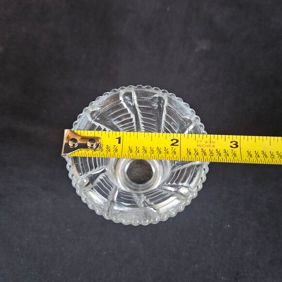 Glass Bud Vase with Silver Base 3.5" Home Decor Accent - Picture 5 of 5